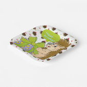 Hedgehog Birthday Pappteller (Gewinkelt)