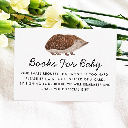 Hedgehog Book Request Enclosure Card Begleitkarte