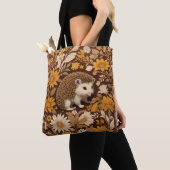 Hedgehog Brown Floral William Morris Inspired Tasche (Von Nahem)