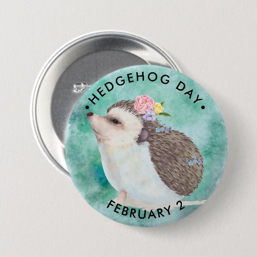Hedgehog Day Button (Vorne & Hinten)