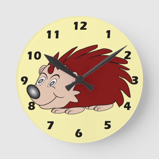 Hedgehog Design Runde Wanduhr (Vorderseite)