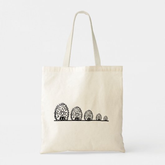 Hedgehog design Tote Bag Tragetasche (Rückseite)