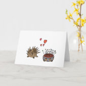Hedgehog - erizo karte (Gelbe Blume)