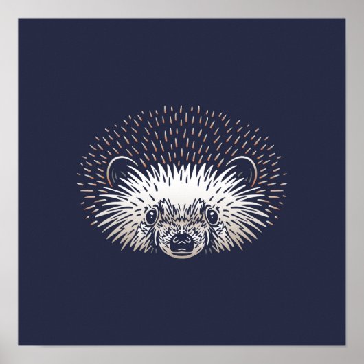 Hedgehog | Forest Animal Hedgehog Wall Print Poster (Vorne)