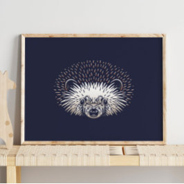 Hedgehog | Forest Animal Hedgehog Wall Print Poster