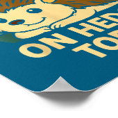Hedgehog Funny Animal Pun I’m Just A Little On Hed Poster (Ecke)