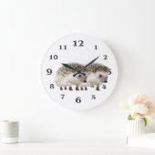 Hedgehog image for Acrylic Wall Clock Große Wanduhr (Zuhause)