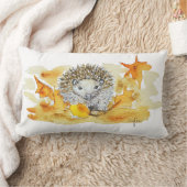 Hedgehog In Fall Leaves Lendenkissen (Decke)