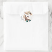 Hedgehog in Socken  Runder Aufkleber (Tasche)