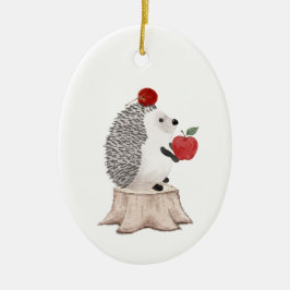 Hedgehog Keramik Ornament