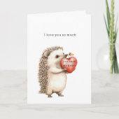 Hedgehog Love So Much Karte (Vorderseite)