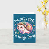 Hedgehog Lover Animal Pun I'm Just A Little On Hed Karte (Gelbe Blume)