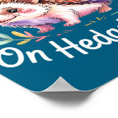 Hedgehog Lover Animal Pun I'm Just A Little On Hed Poster (Ecke)