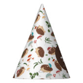 Hedgehog Mushroom Woodland Forest Funny Birthday Partyhütchen (Links)