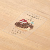 Hedgehog Mushroom Woodland Funny Baby Shower Acryleinladungen (Ablage )