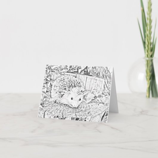 Hedgehog note card karte (Vorderseite)