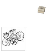 Hedgehog on Strawberry Plant Stamp Gummistempel (Stempel)