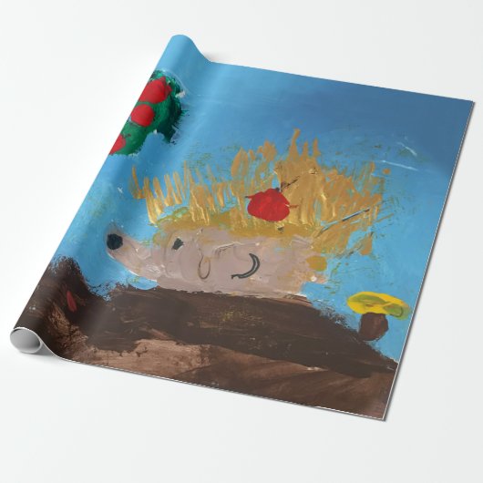Hedgehog Painting Geschenkpapier (Ungerollt)