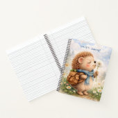 Hedgehog Personalized Kids Journal Notizblock (Innenseite)