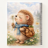 Hedgehog Personalized Kids Journal Notizblock (Rückseite)