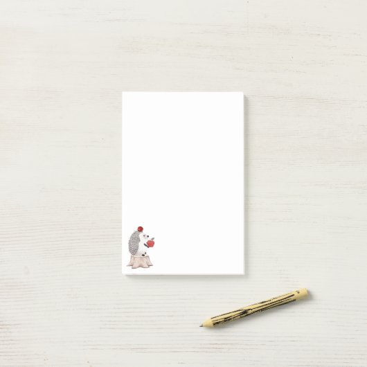 Hedgehog Post-it Klebezettel (Auf Schreibtisch)
