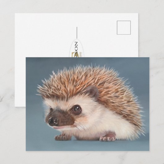 Hedgehog Postcard Postkarte (Vorne/Hinten)