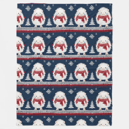 Hedgehog’s in Scarves Fleecedecke