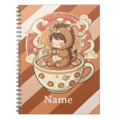 Hedgehog Study Session Spiral Notebook Notizblock (Vorderseite)