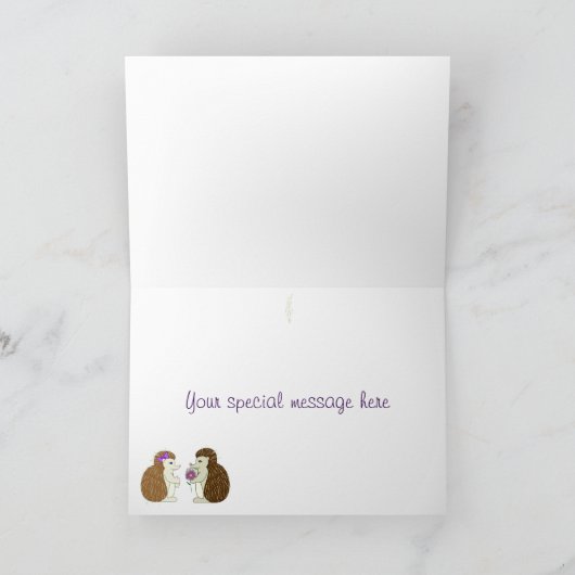 Hedgehog Thank You Card Dankeskarte (Innenseite)