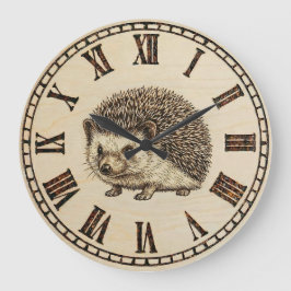 Hedgehog Wall Clock Große Wanduhr
