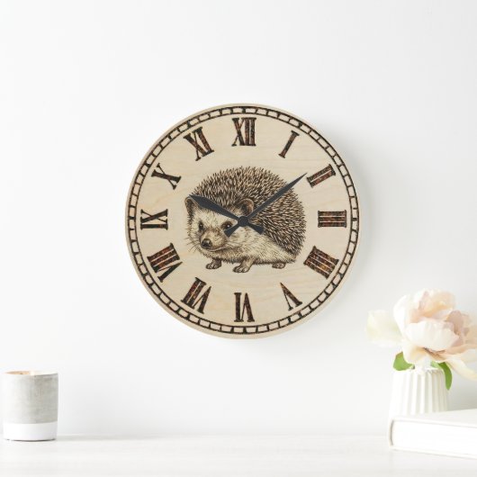  Hedgehog Wall Clock  Große Wanduhr (Zuhause)