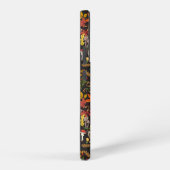 Hedgehogs and autumn forest flora on black samsung galaxy hülle (Rechte Seite)