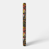 Hedgehogs and autumn forest flora on black samsung galaxy hülle (Linke Seite)