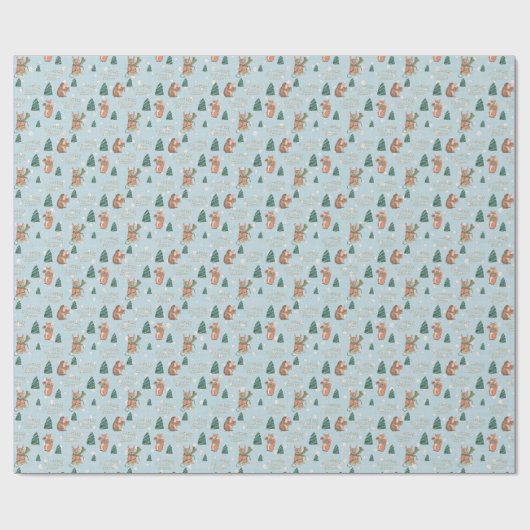 Hedgehogs and Squirrels Geschenkpapier (Flach)