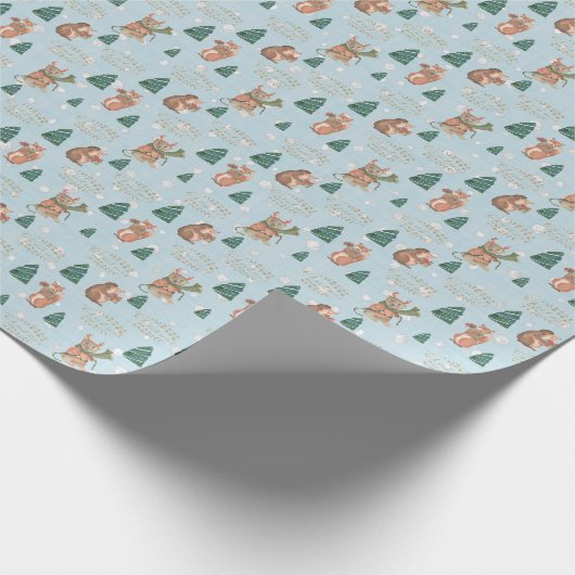 Hedgehogs and Squirrels Geschenkpapier (Ecke)
