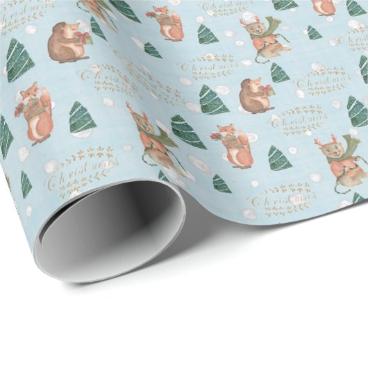 Hedgehogs and Squirrels Geschenkpapier (Rolleneckpunkt)