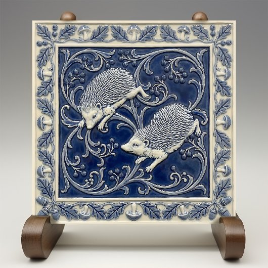 Hedgehogs Arts & Crafts Wall Decor Fliese