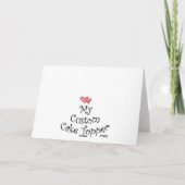 Hedgehogs in Love Cake Topper Greeting Card Karte (Rückseite)