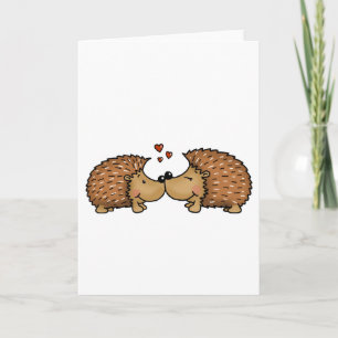 Hedgehogs in Love Feiertagskarte