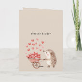 Hedgehogs with Heart Love Karte (Rückseite)