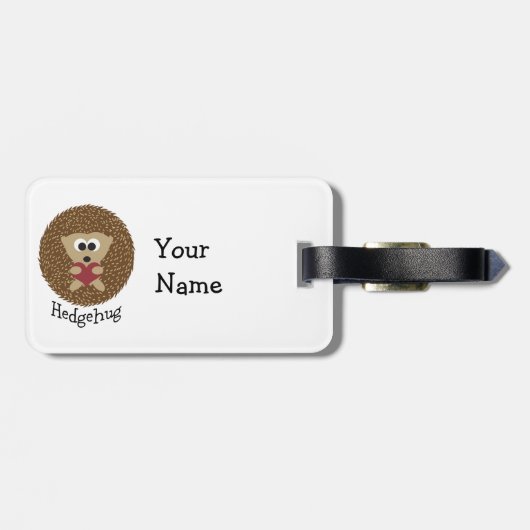 Hedgehug Igel Gepäckanhänger (Rückseite horizontal)
