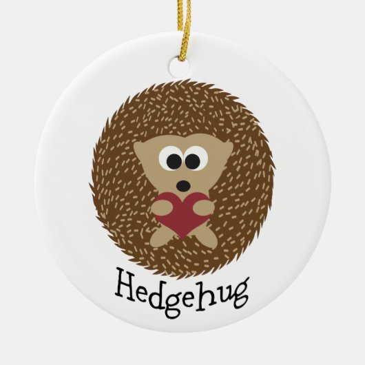 Hedgehug Igel Keramikornament (Vorne)