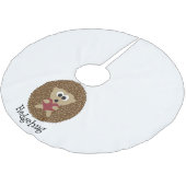 Hedgehug Igel Polyester Weihnachtsbaumdecke (Schrägansicht)