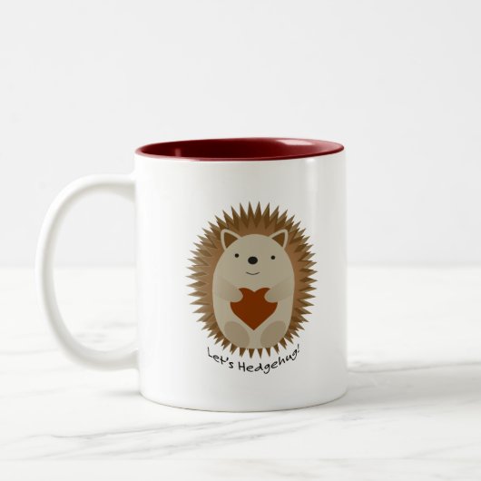 Hedgehug-Igel Zweifarbige Tasse (Links)