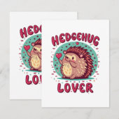 Hedgehug Lover Begleitkarte (Vorne/Hinten)