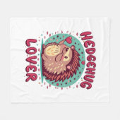 Hedgehug Lover Fleecedecke (Vorderseite (Horizontal))