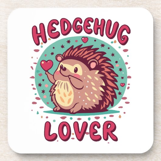Hedgehug Lover Getränkeuntersetzer (Vorderseite)