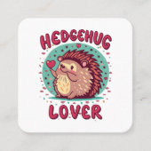 Hedgehug Lover Quadratische Visitenkarte (Vorderseite)