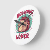 Hedgehug Lover Runde Wanduhr (Winkel)