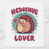 Hedgehug Lover Weinetikett (Einzelnes Label)
